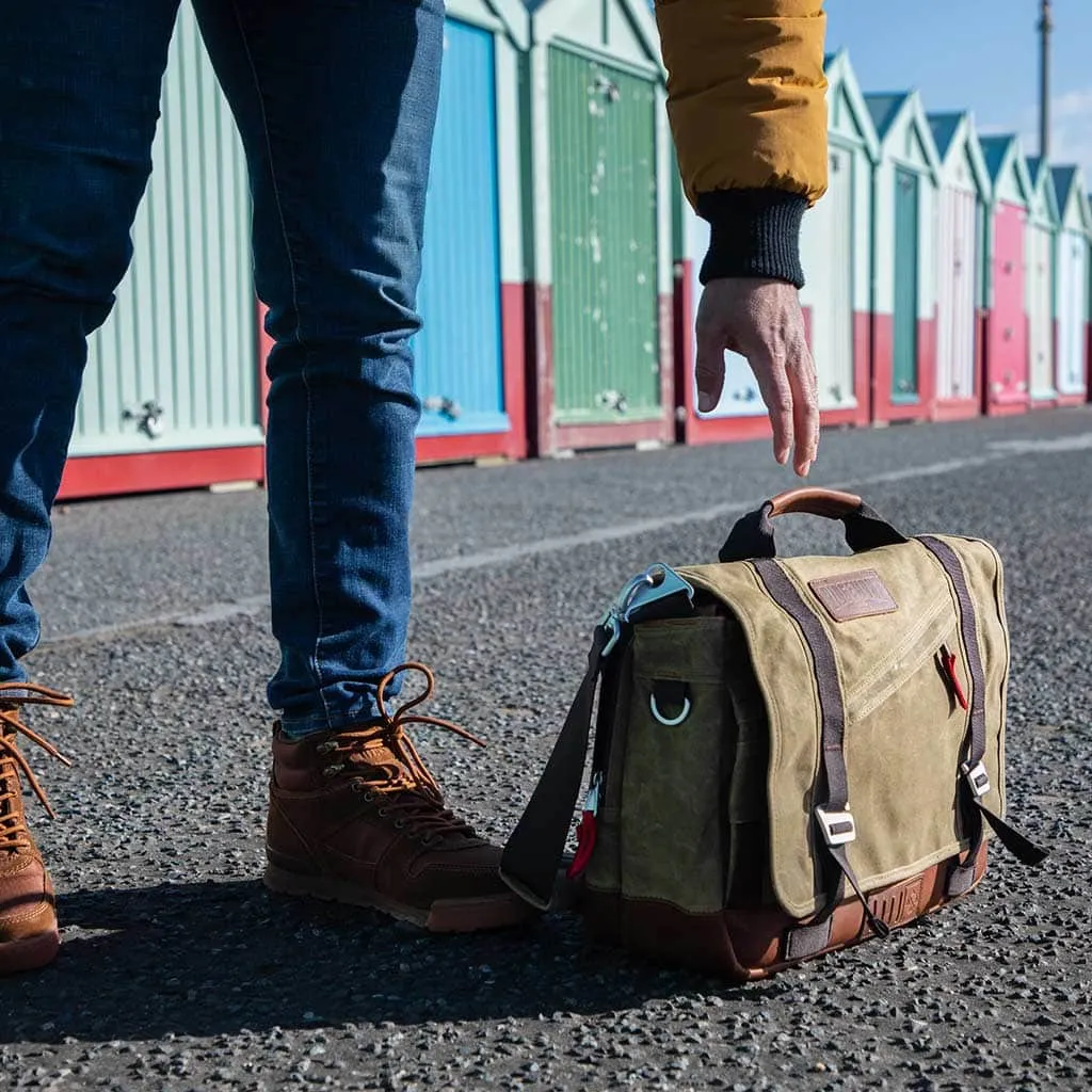 Rider Messenger Bag - Brown/Red