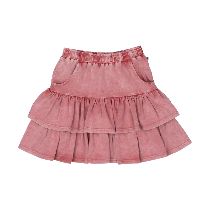 Rock Your Baby Red Grunge Skirt