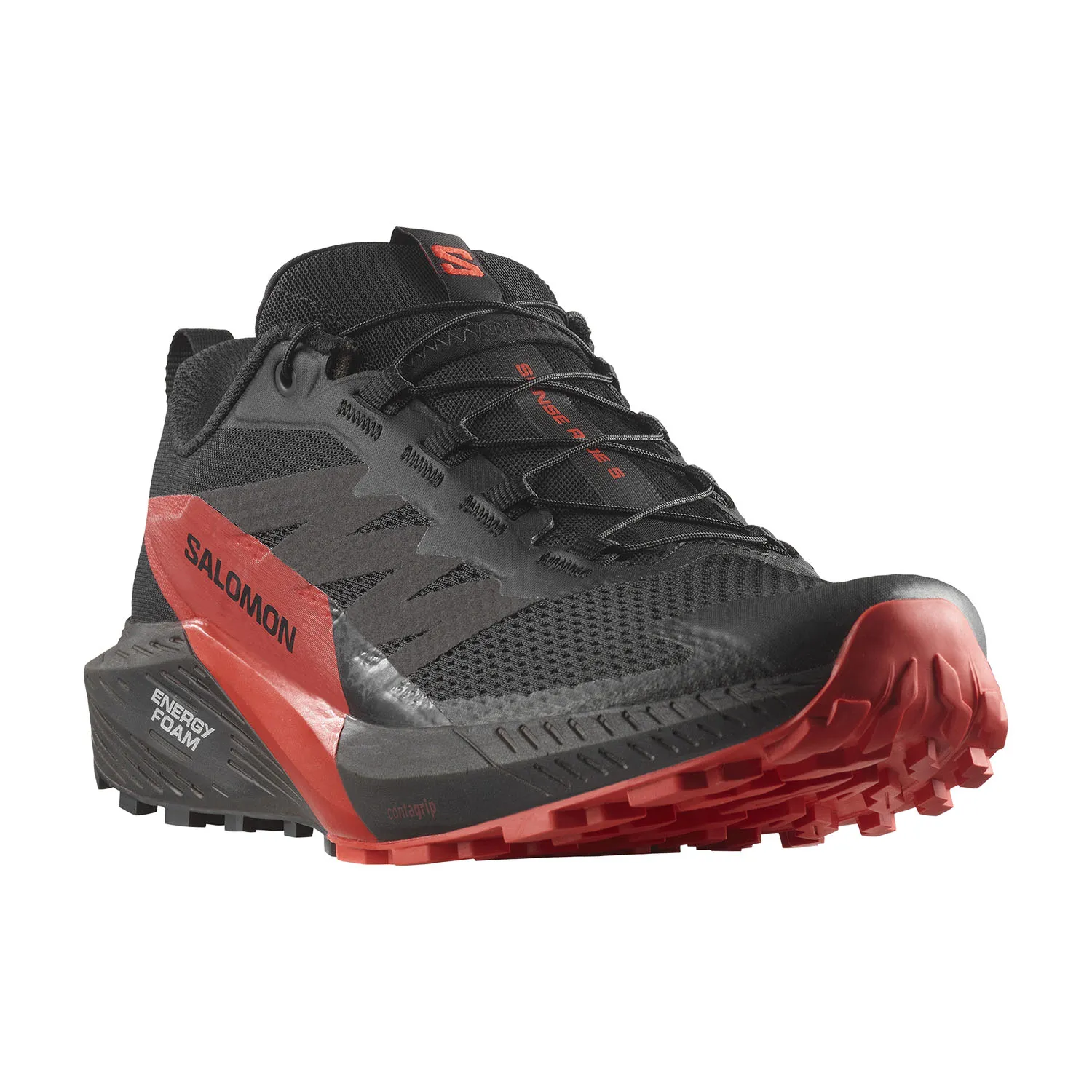 Salomon Sense Ride 5  Black/Fiery Red/Black