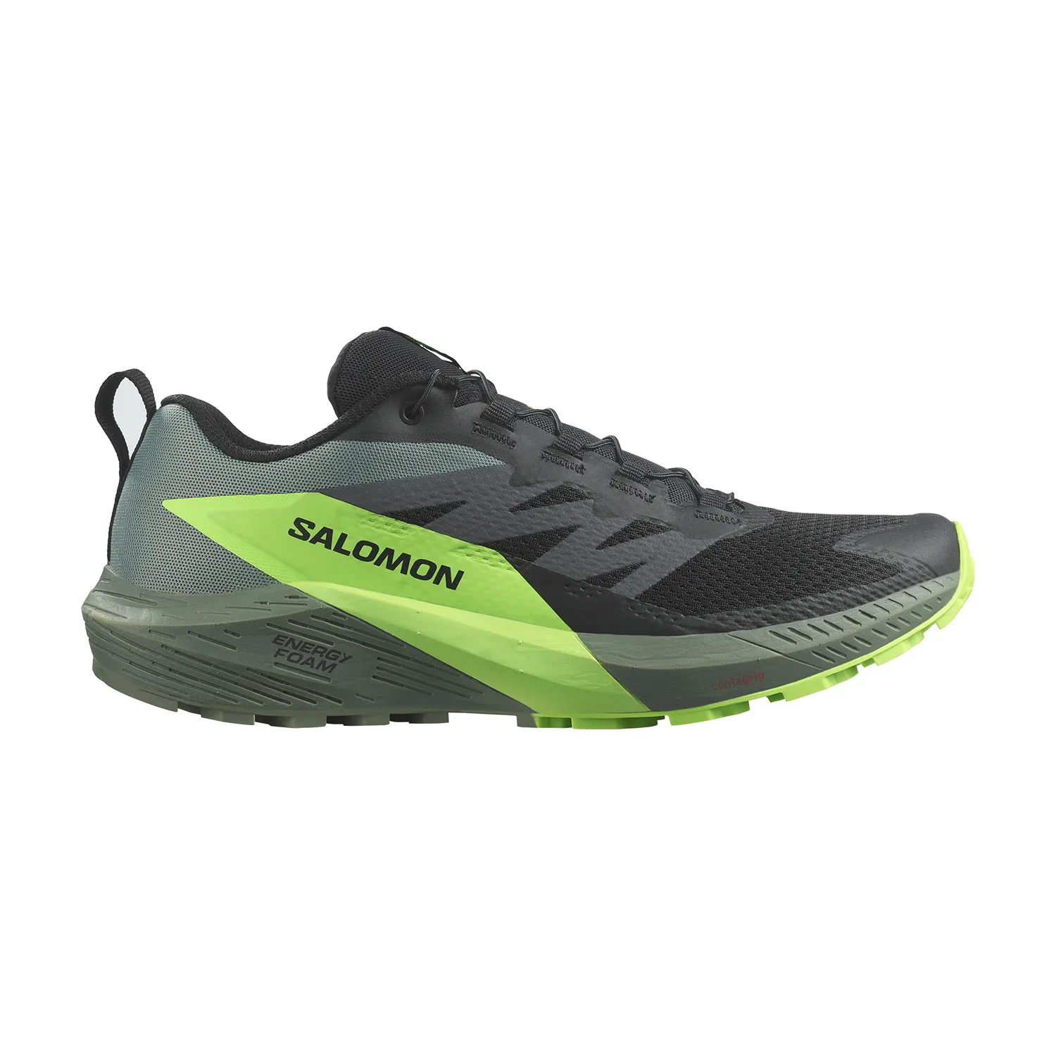 Salomon Sense Ride 5  Black/Laurel Wreath/Green Gecko