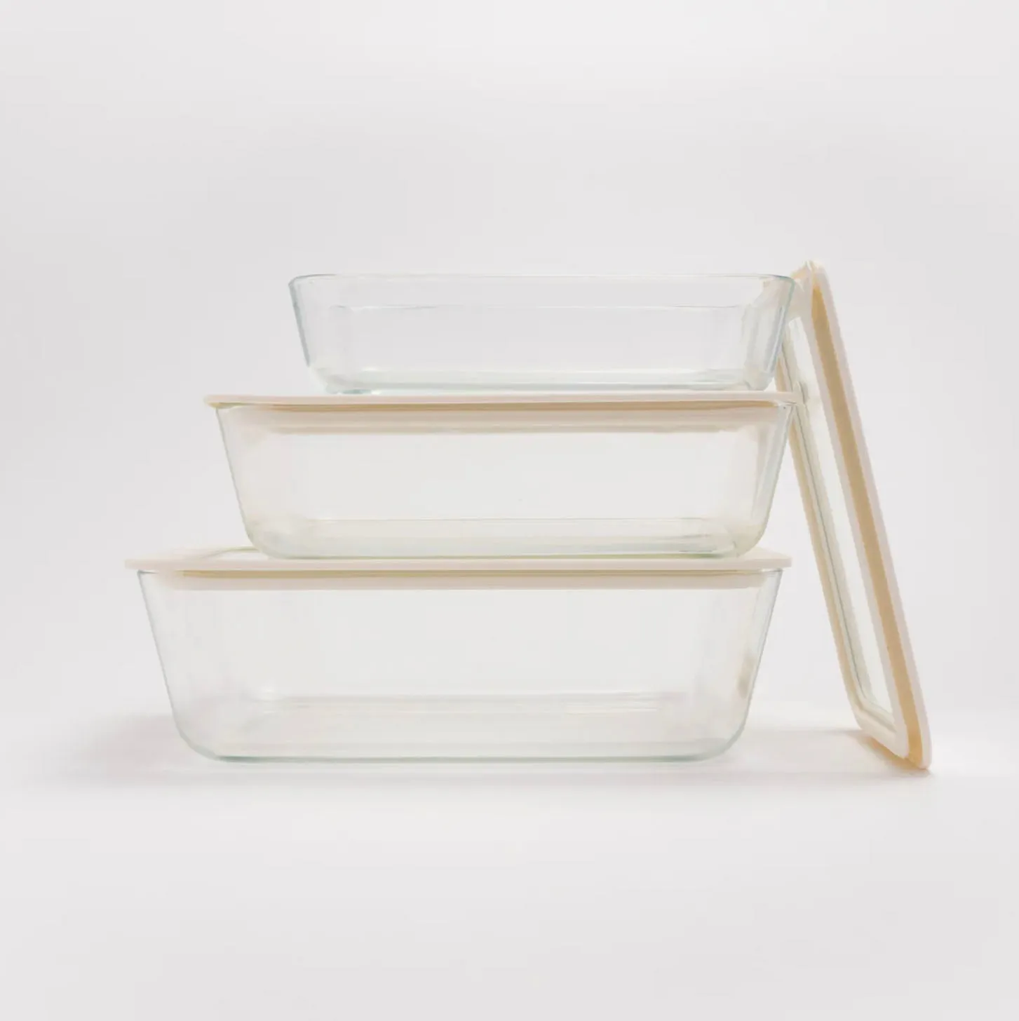 Seed & Sprout Eco Stow Rectangular Glass Container Set - 3 pack