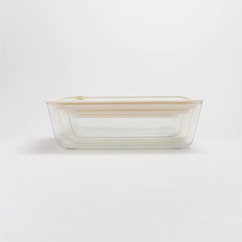 Seed & Sprout Eco Stow Rectangular Glass Container Set - 3 pack