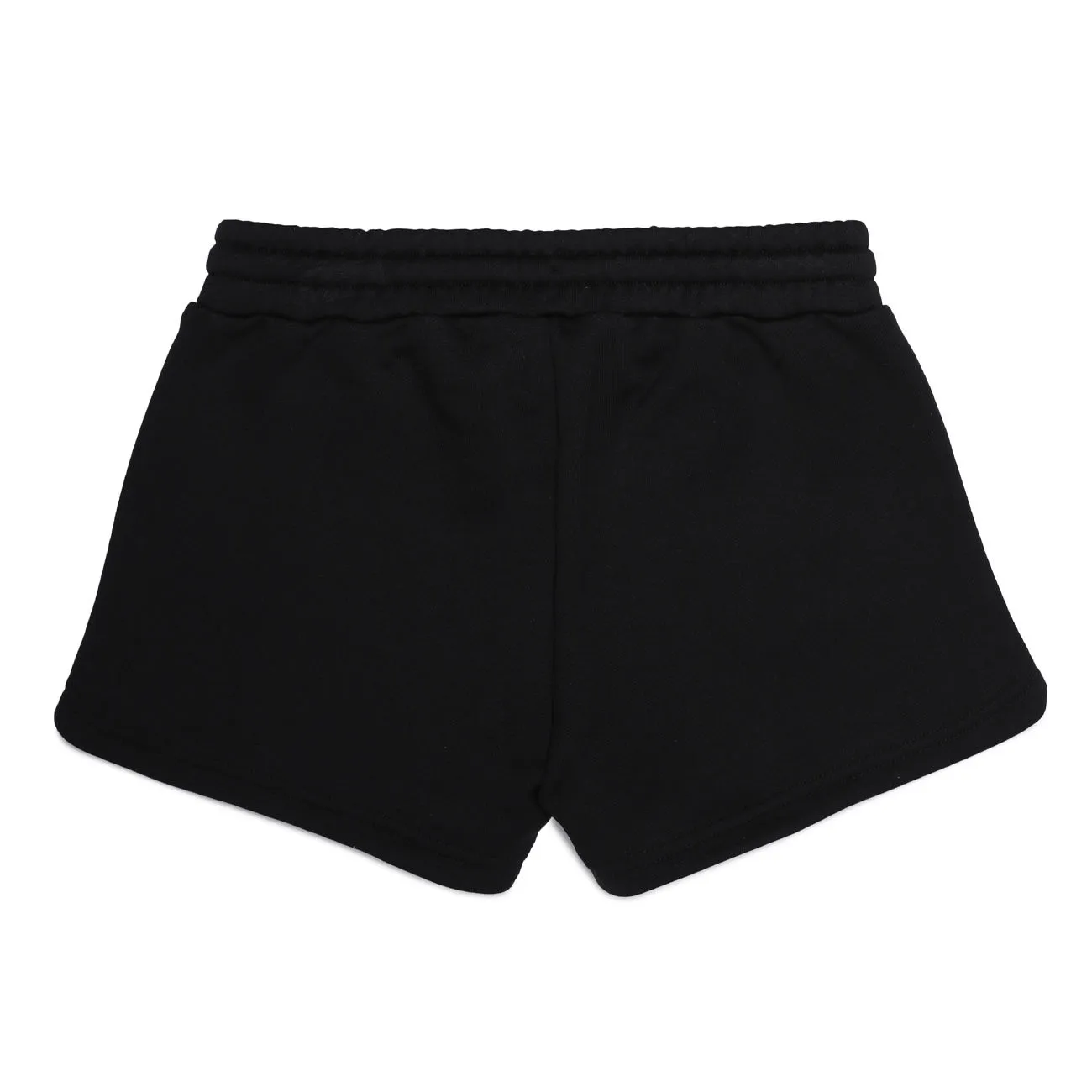 SHORT IN COTONE CON BANDA CON LOGO Bambina Nero