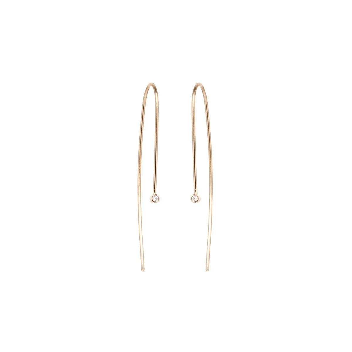 Small Diamond Wire Earrings