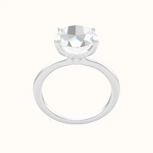 Solitaire Engagement Ring With Front set gallery Head