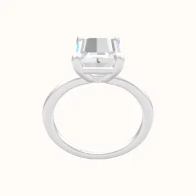 Solitaire Engagement Ring With Low Set Four Prong Head