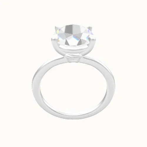 Solitaire Engagement Ring With Standard Four Prong Head