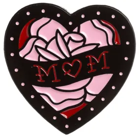 Sourpuss Mum Heart Enamel Pin