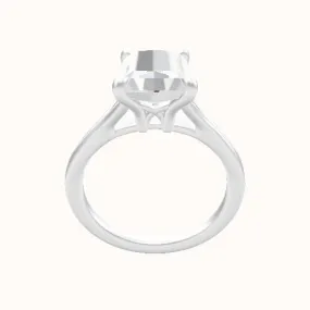 Split Cathedral Engagement Ring With X Gallery Head