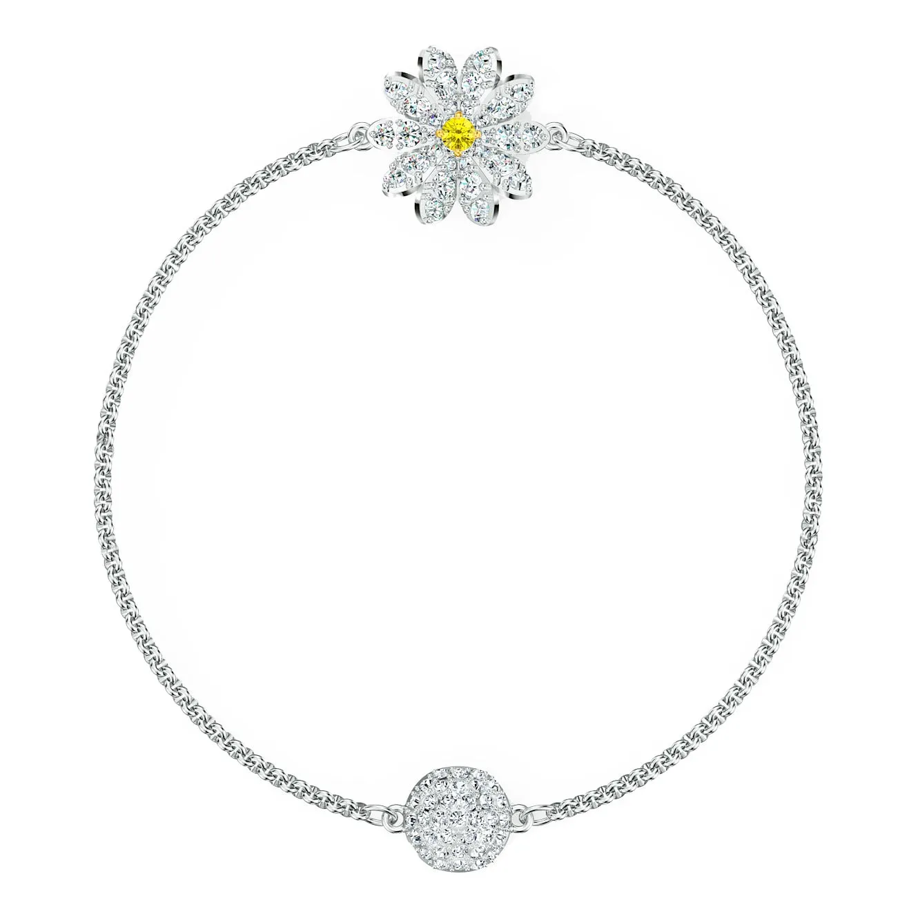 Swarovski REMIX COLLECTION FLOWER STRAND, White, Rhodium, Medium -5520651