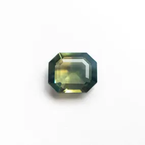 Teal/Green Step Cut Sapphire - 1.05ct Cut Corner Rectangle