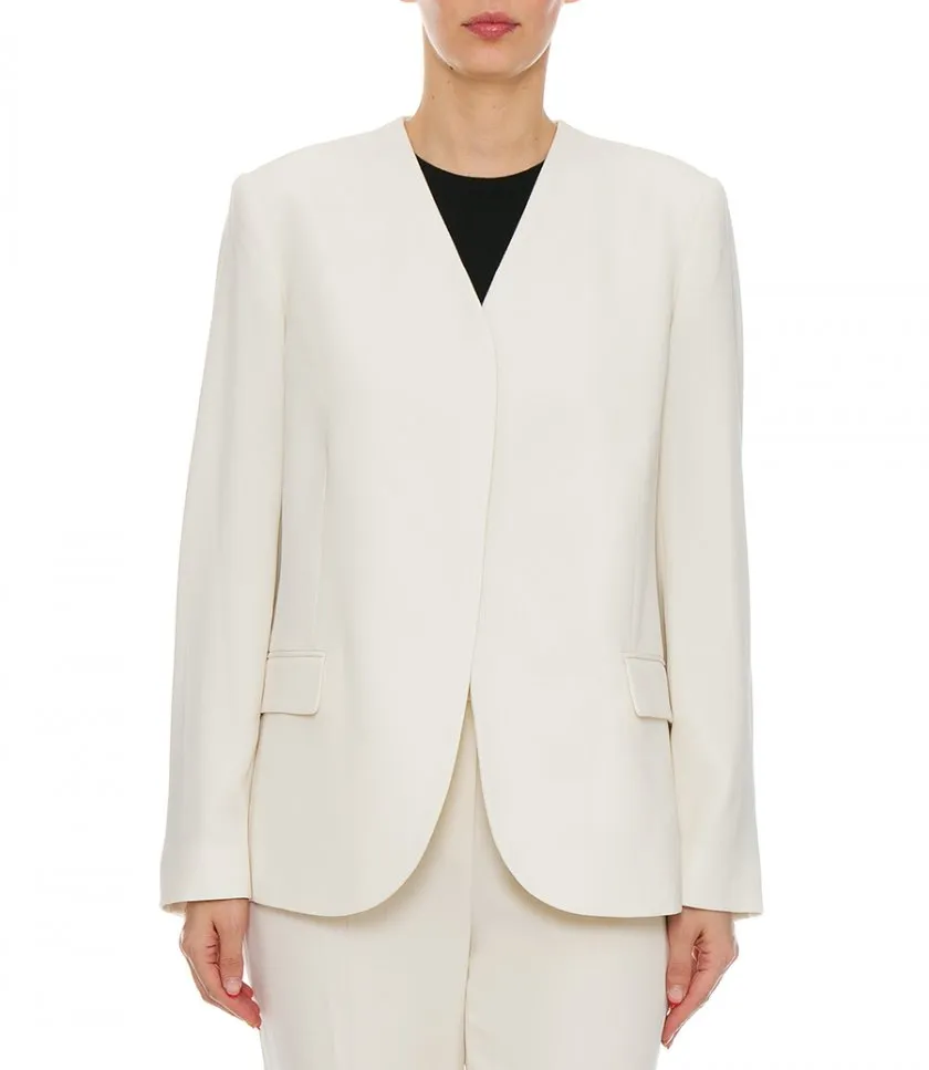 THEORYCOLLARLESS BLAZER IN GOOD WOOL