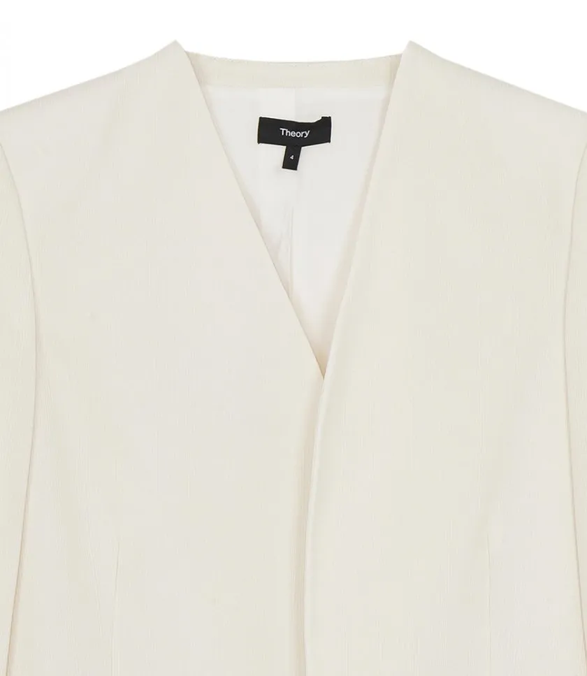 THEORYCOLLARLESS BLAZER IN GOOD WOOL