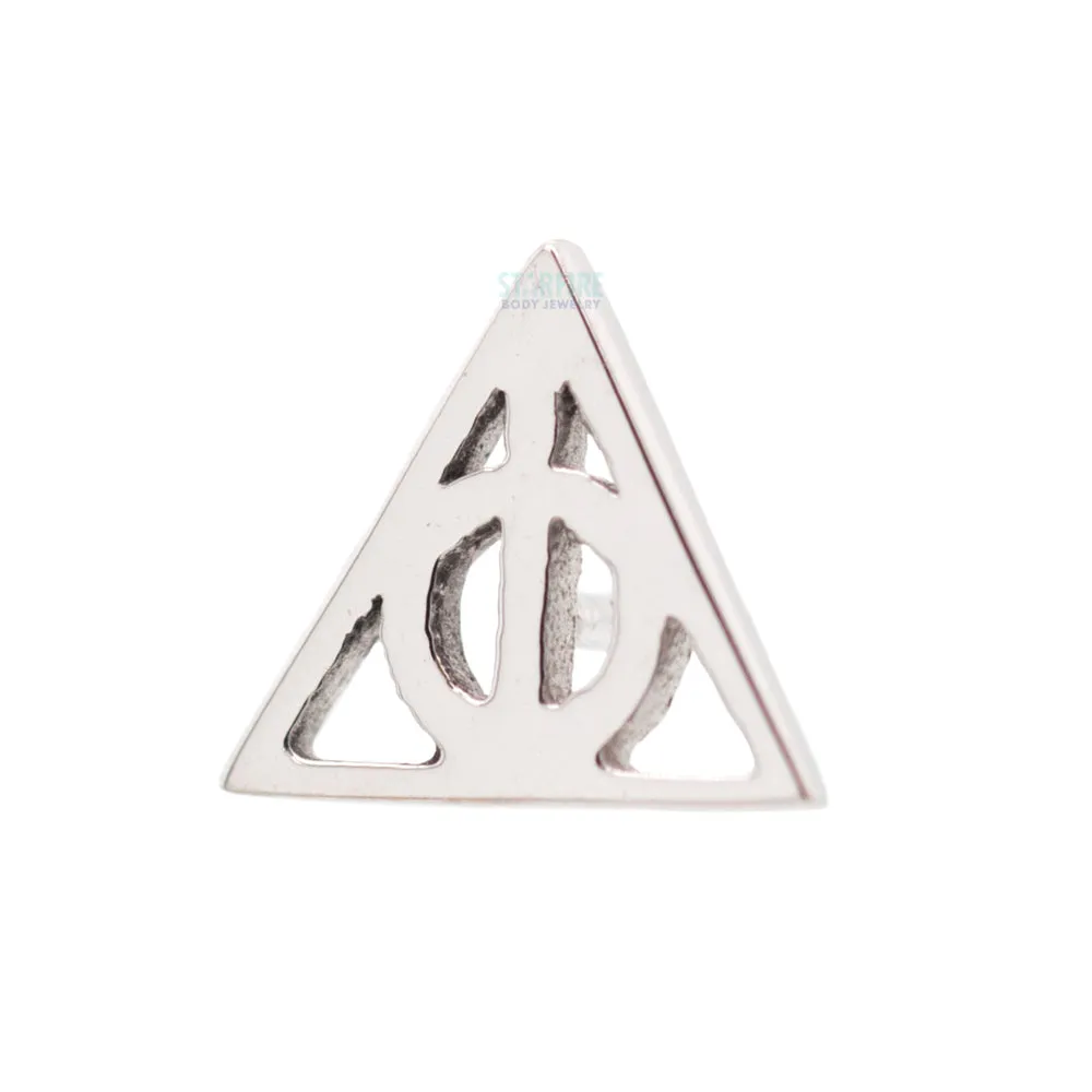 threadless: Deathly Hallows Pin in Gold