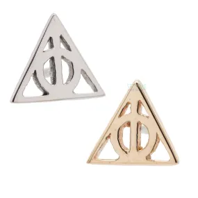 threadless: Deathly Hallows Pin in Gold