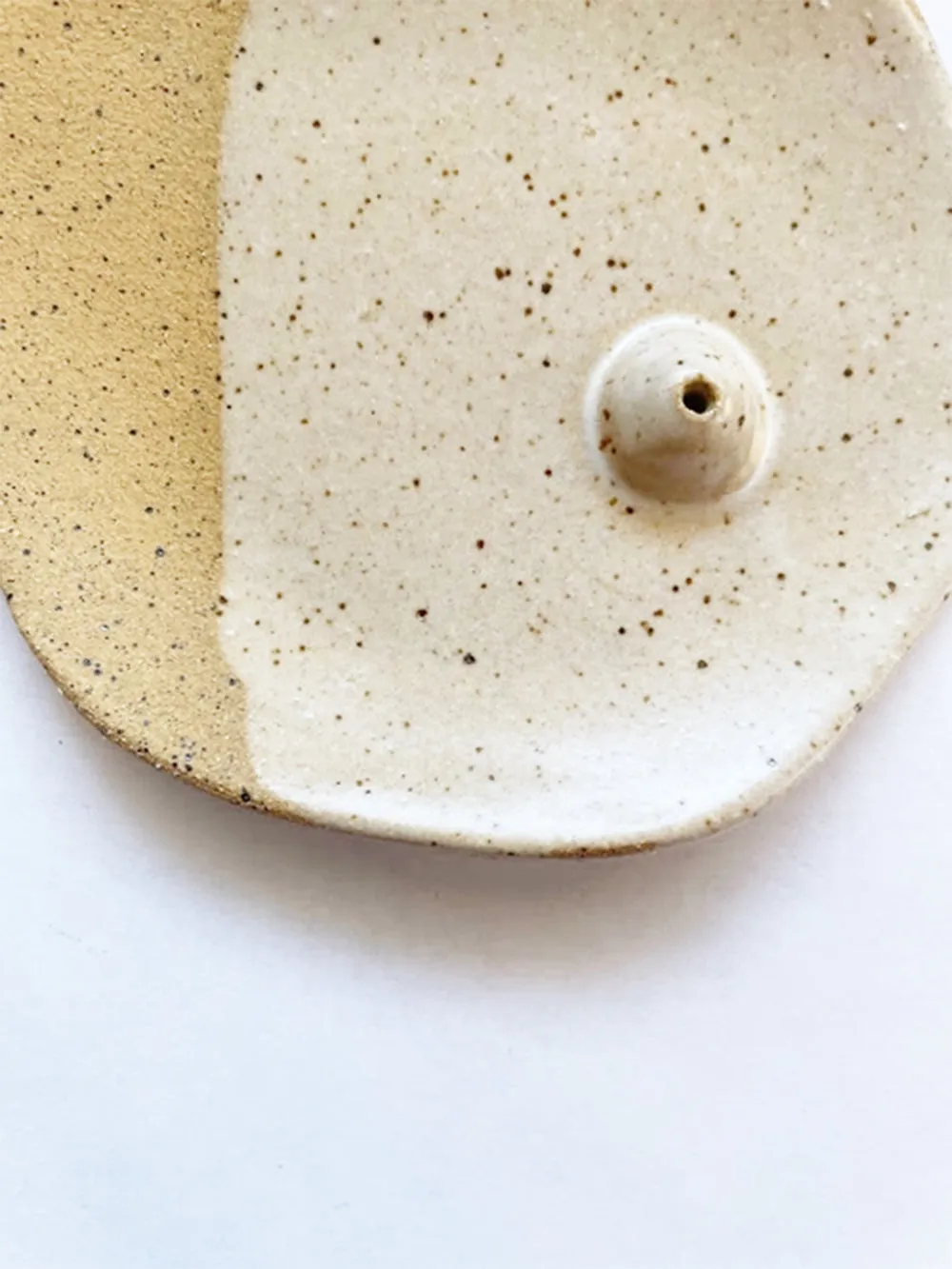 White Handmade Incense Dish