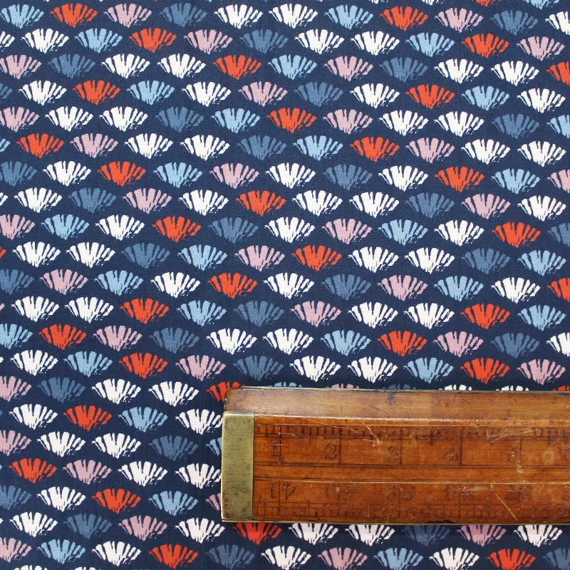 Wide Width Cotton Poplin - Gyoza - French Navy